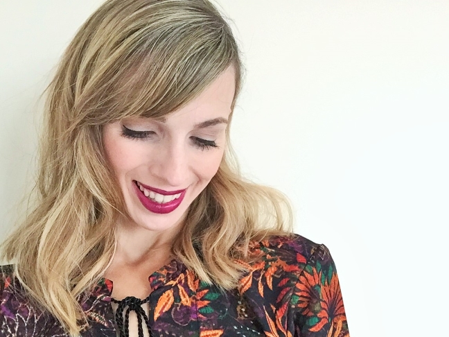 Grazia Wine coloured FOTD smiling