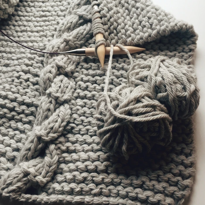 cosy grey blanket elle decoration