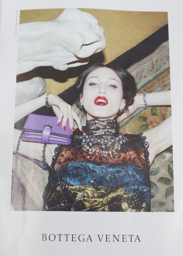 red lipstick vogue bottega veneta