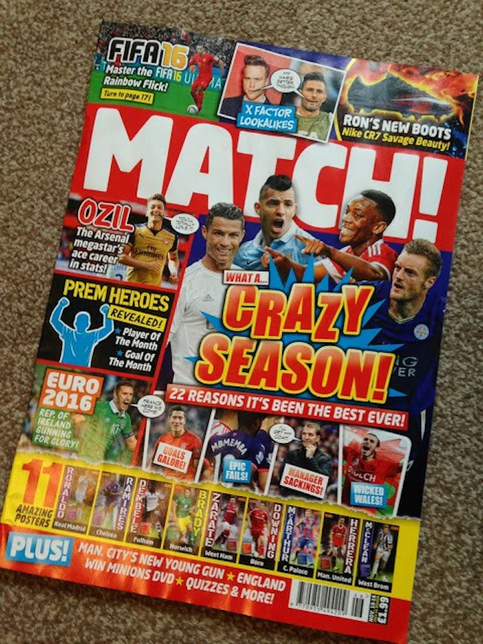 Match magazine front cover