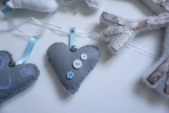 Scandinavian felt heart bunting