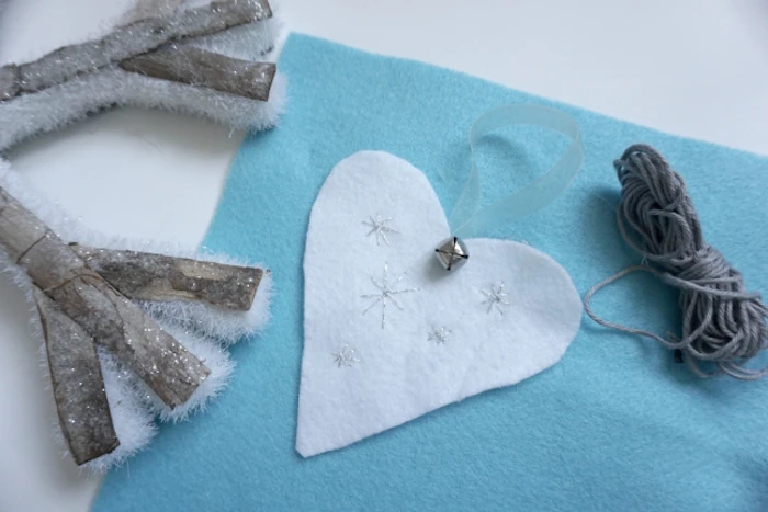 embroidered scandi felt hanging