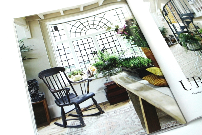 elle decoration magazine white green