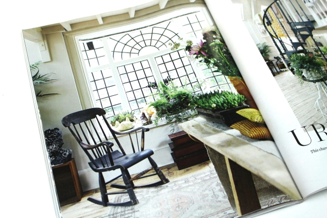 elle decoration magazine white green