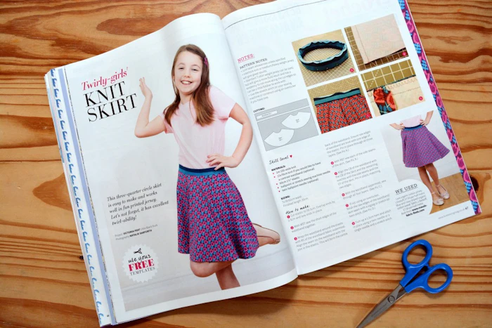 Twirly Girls Knit Skirt sewing pattern