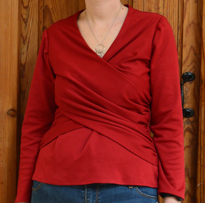 Homemade red top from Love Sewing magazine