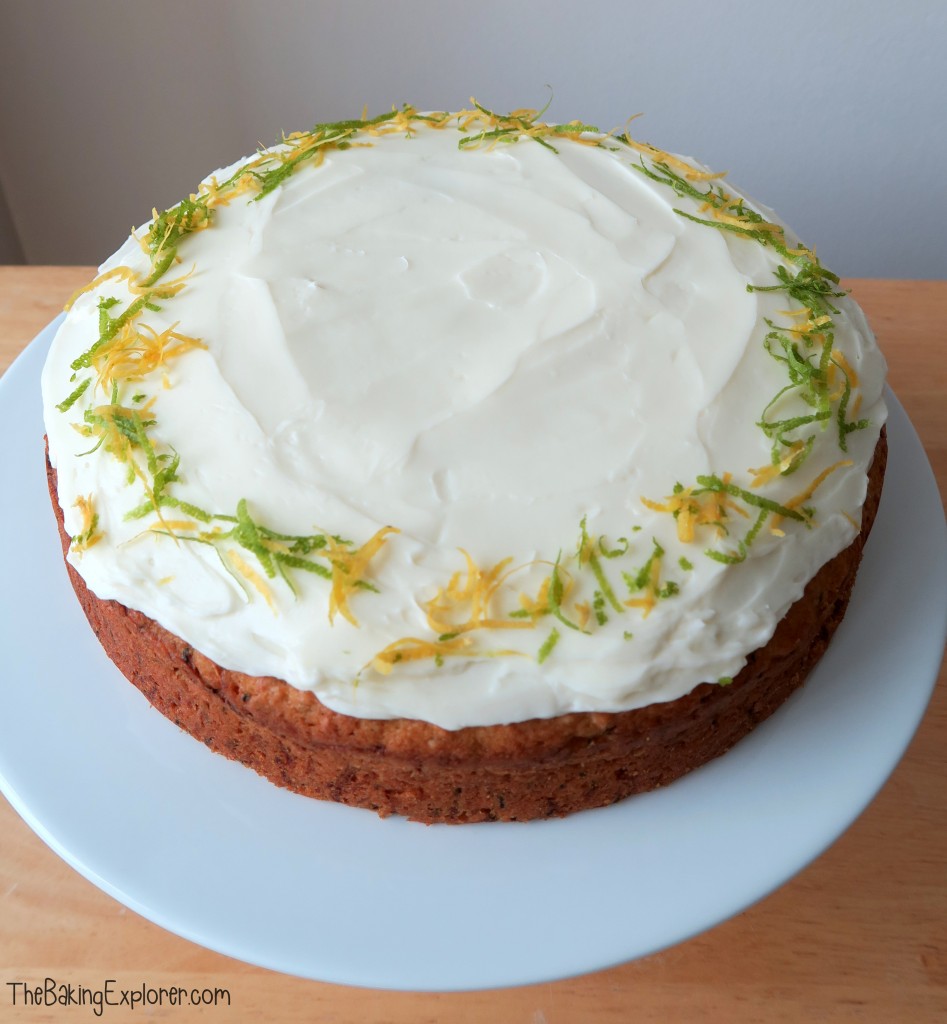 The finished courgette cake