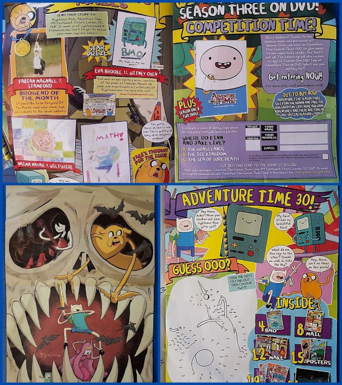 The content inside Adventure Time magazine