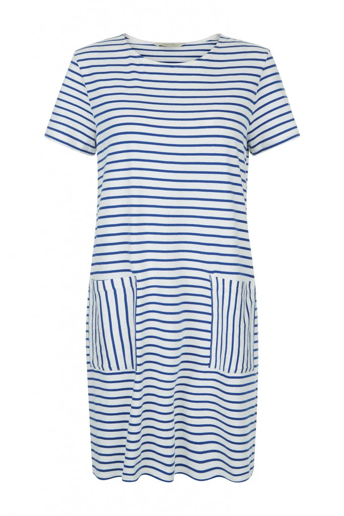 Aida stripe dress in blue from People Tree