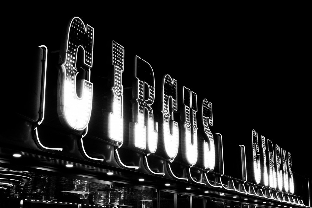 Black and white photograph of sign