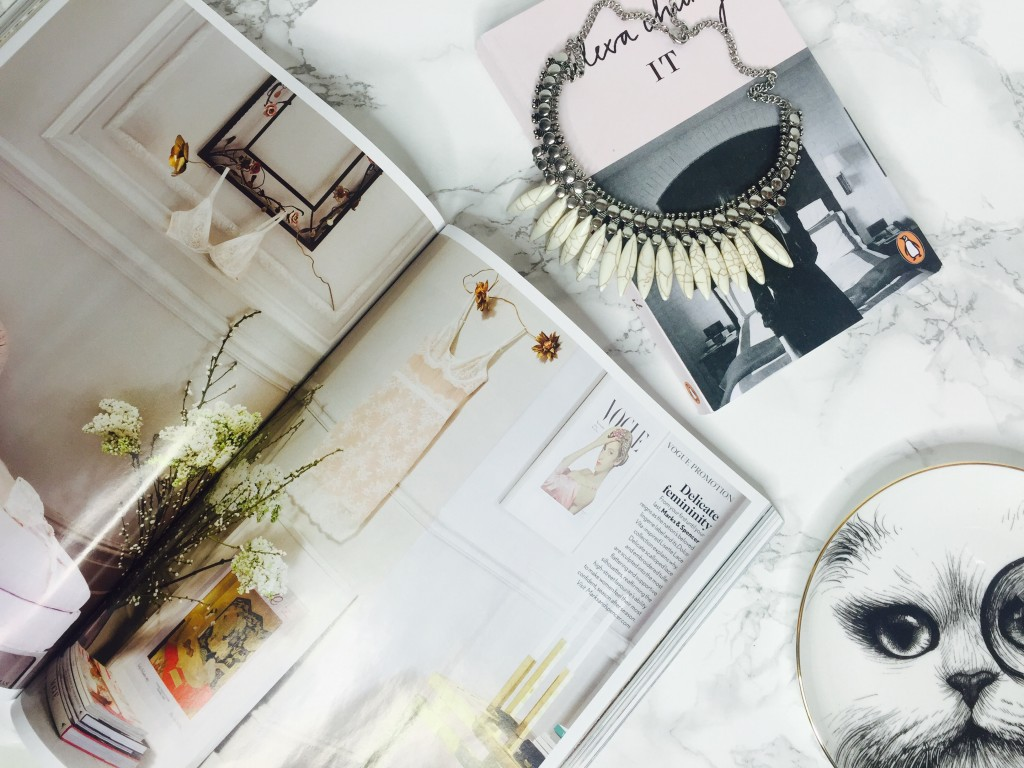 Inside spread of Vogue magazine