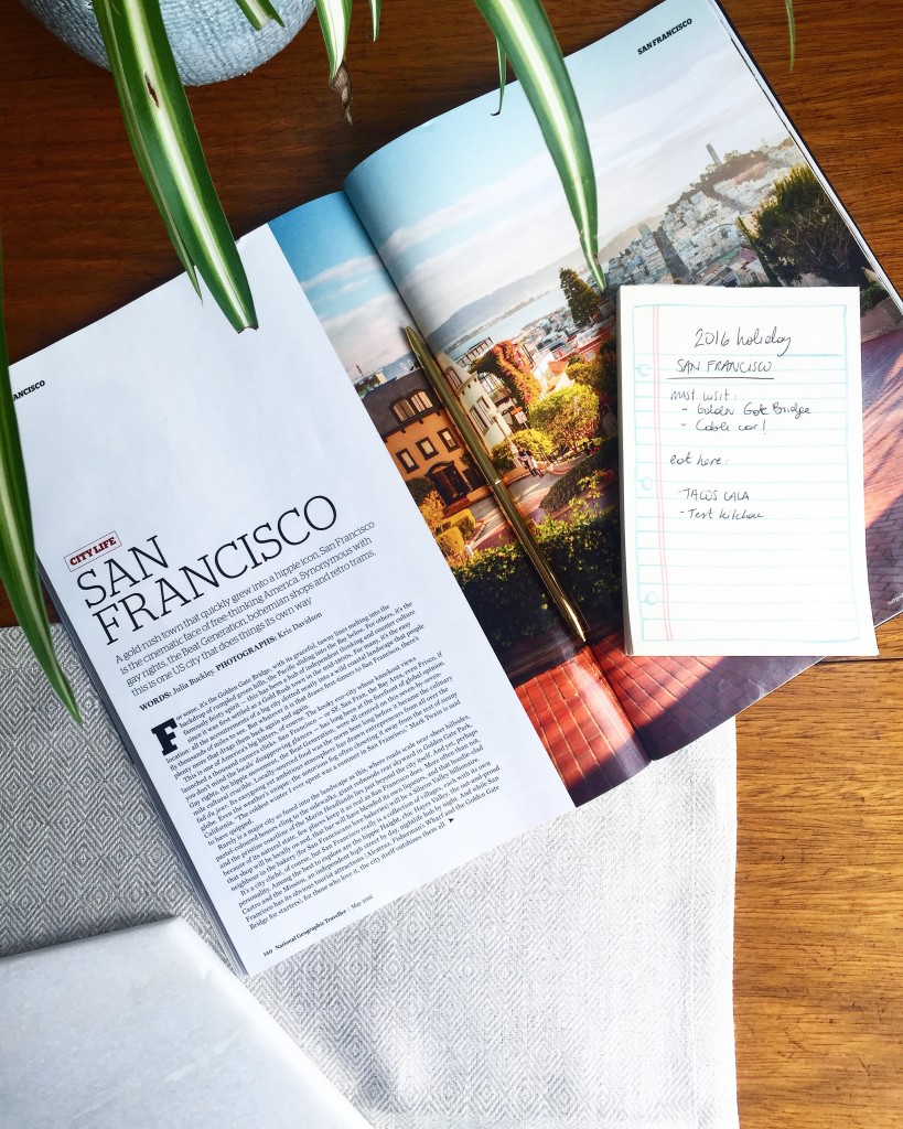A feature on San Francisco in National Geographic Traveller
