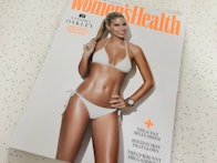 Woman's Health Magazine front cover featuring a healthy woman in a white bikini