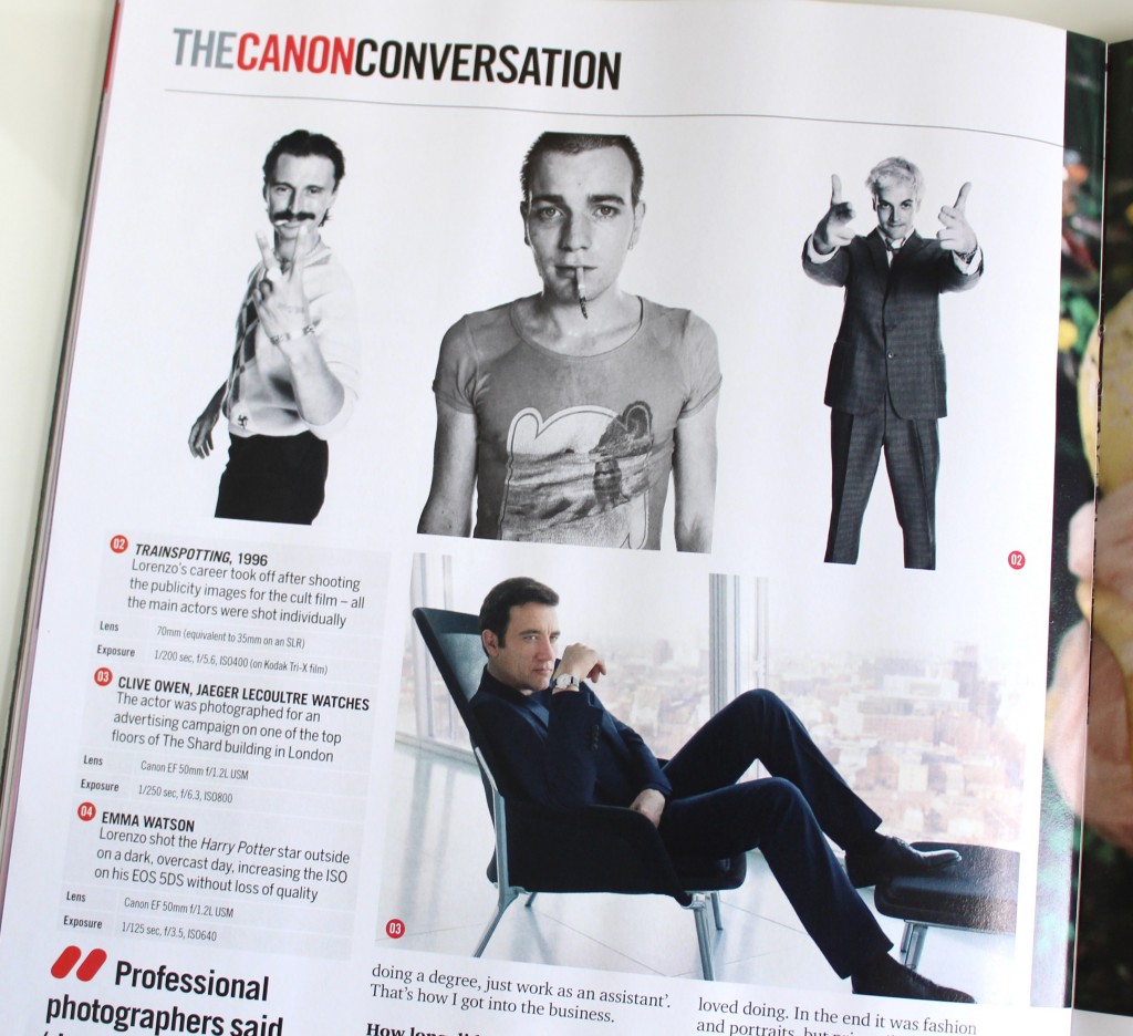 The Canon Conversation Page from PhotoPlus magazine