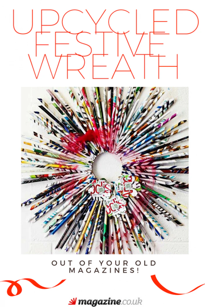 Upcycled Festive Wreath out of Magazines | Magazine Crafts | magazine.co.uk