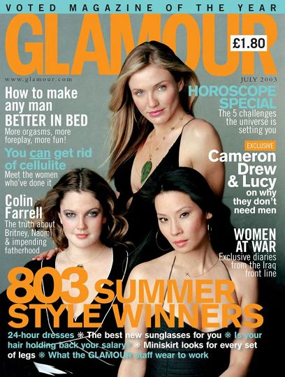 Glamour magazine July 2003 Charlies Angels