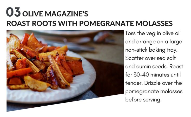 christmas magazine recipes - roasted veg